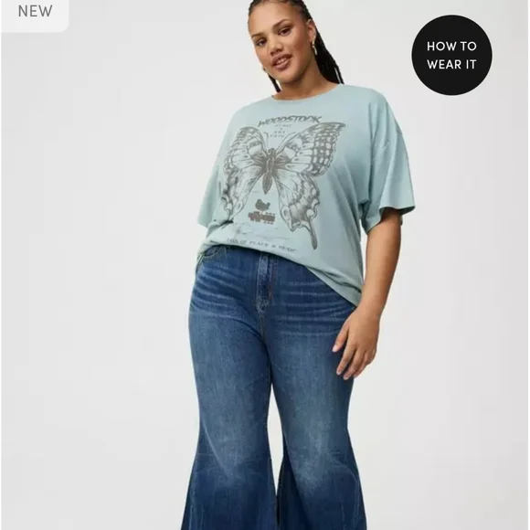 Woodstock Oversized Cotton Crew Tee - Picture 5 of 7